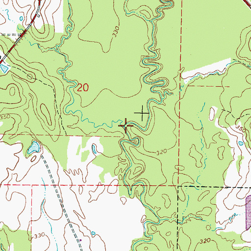 Topographic Map of Gammage Creek, MS