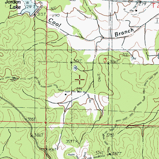 Topographic Map of Gatewood, MS