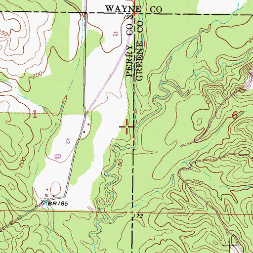 Topographic Map of Gator Branch, MS