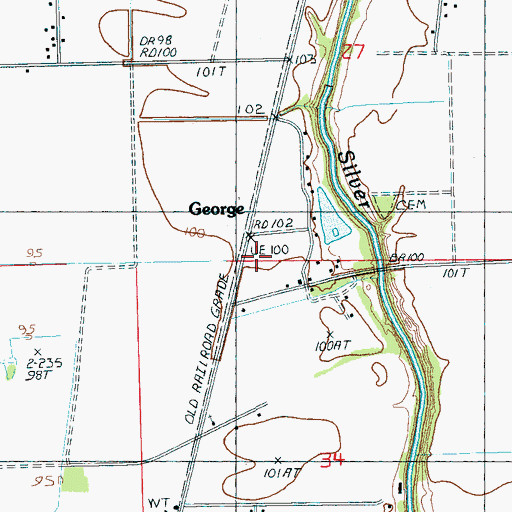 Topographic Map of George, MS