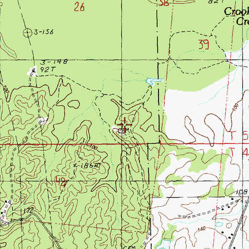 Topographic Map of Geter Cemetery, MS