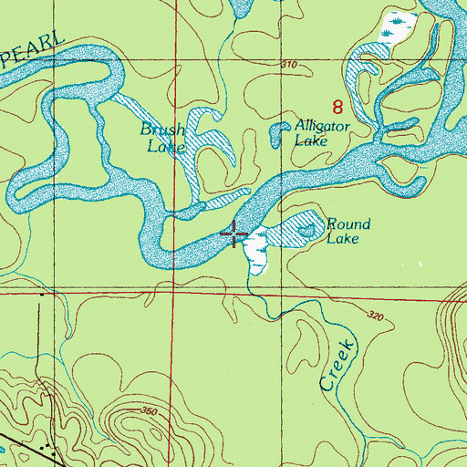 Topographic Map of Gibbs Creek, MS