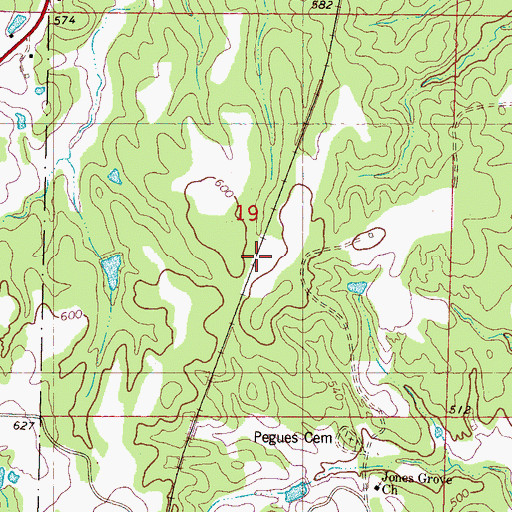 Topographic Map of Gilton, MS