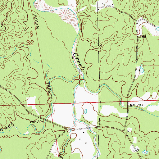 Topographic Map of Goober Creek, MS