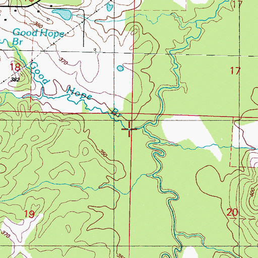 Topographic Map of Good Hope Branch, MS