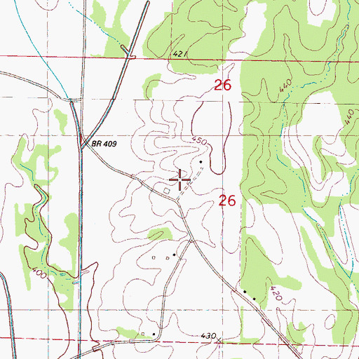 Topographic Map of Graham Chapel, MS