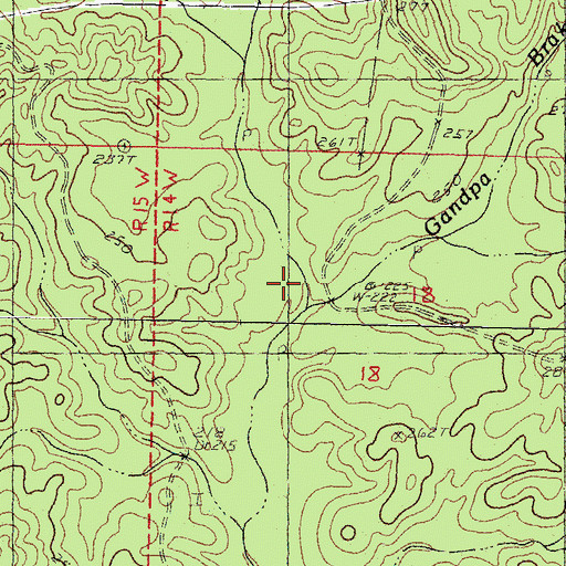 Topographic Map of Grandpa Brake, MS