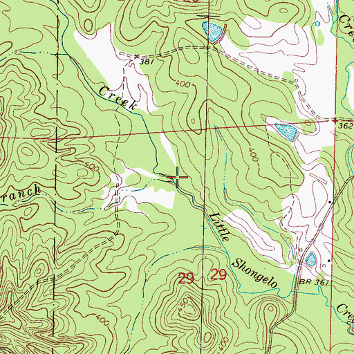 Topographic Map of Grandsir Branch, MS
