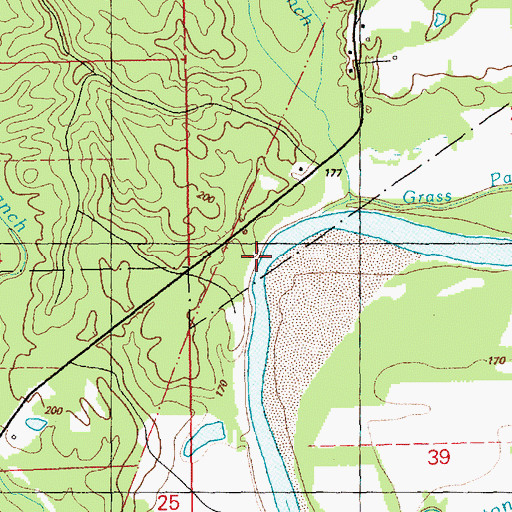 Topographic Map of Grass Patch Branch, MS