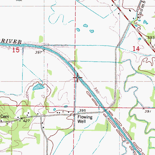 Topographic Map of Gray Creek, MS