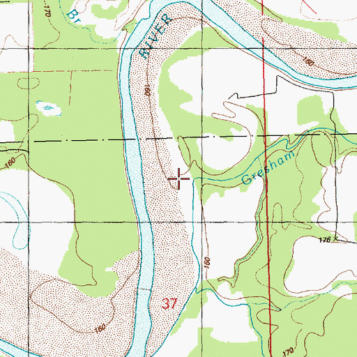 Topographic Map of Gresham Branch, MS