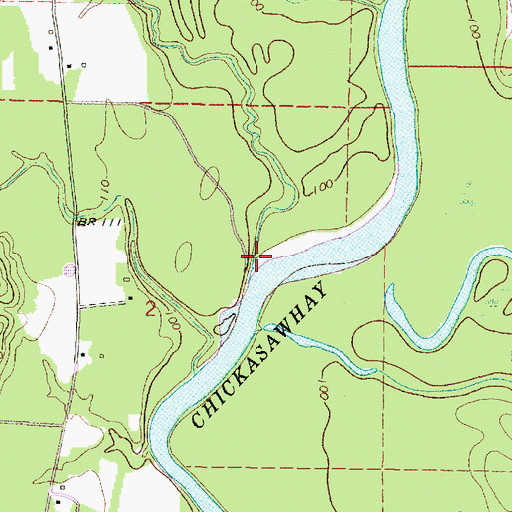 Topographic Map of Griffin Creek, MS