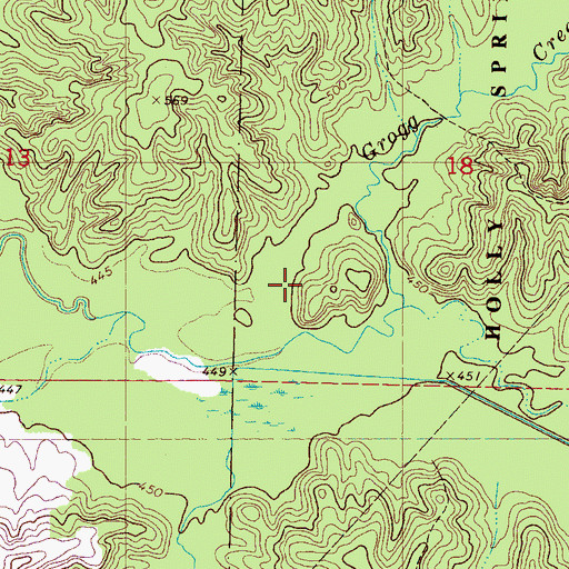 Topographic Map of Grogg Creek, MS