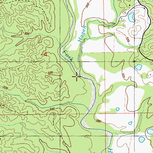 Topographic Map of Hagen Branch, MS