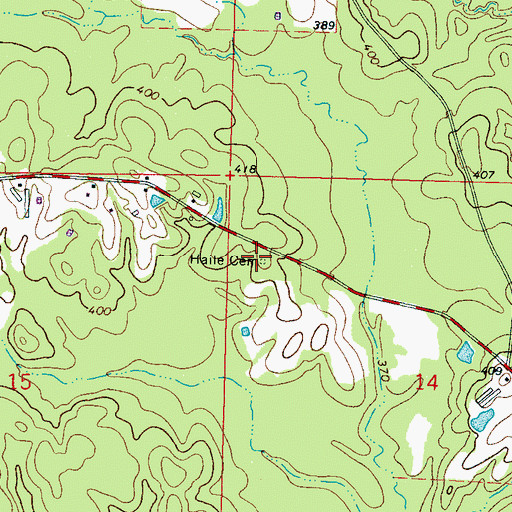 Topographic Map of Hailes Cemetery, MS