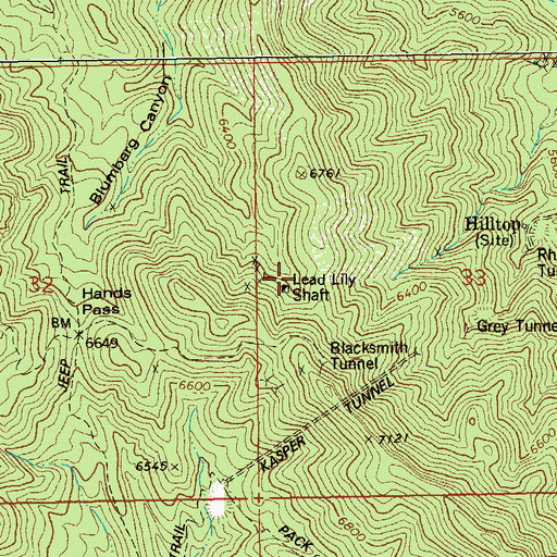 Topographic Map of Lead Lily Shaft, AZ