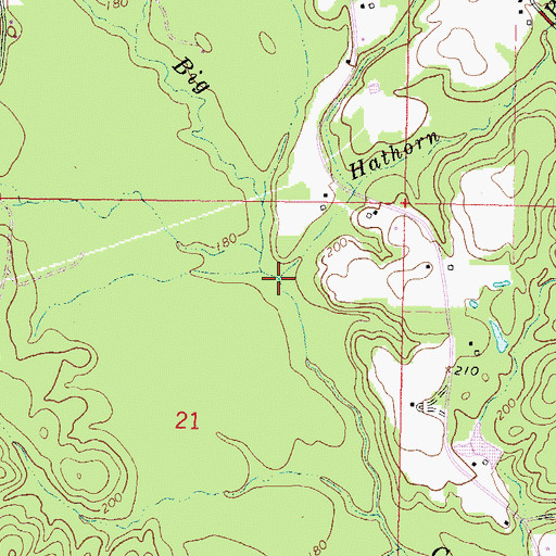 Topographic Map of Hathorn Branch, MS