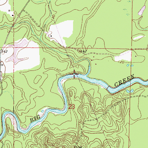 Topographic Map of Henry Creek, MS