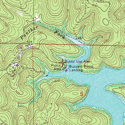 Topographic Map of Buzzard Roose Use Area, AR