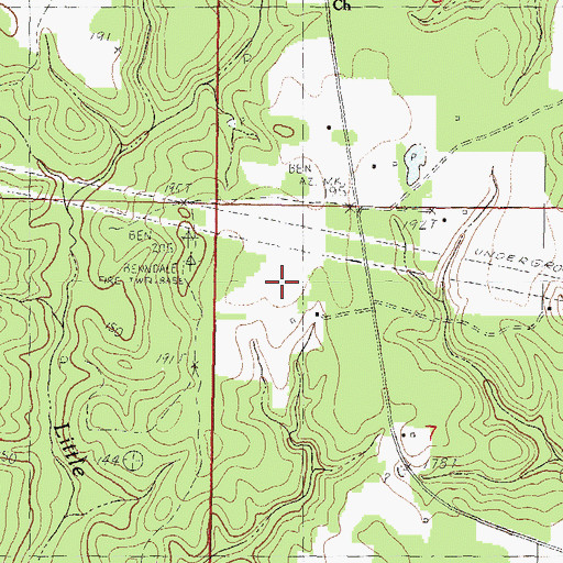 Topographic Map of Holly Grove School, MS