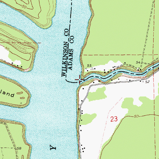 Topographic Map of Homochitto River, MS