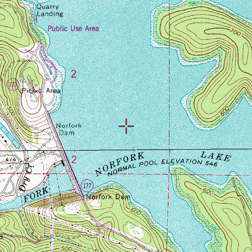 Topographic Map of Conley Ford (historical), AR