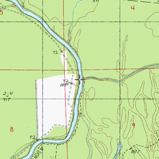 Topographic Map of Howlett Bayou, MS