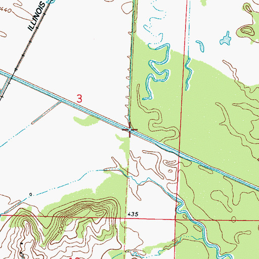 Topographic Map of Hughes Creek, MS