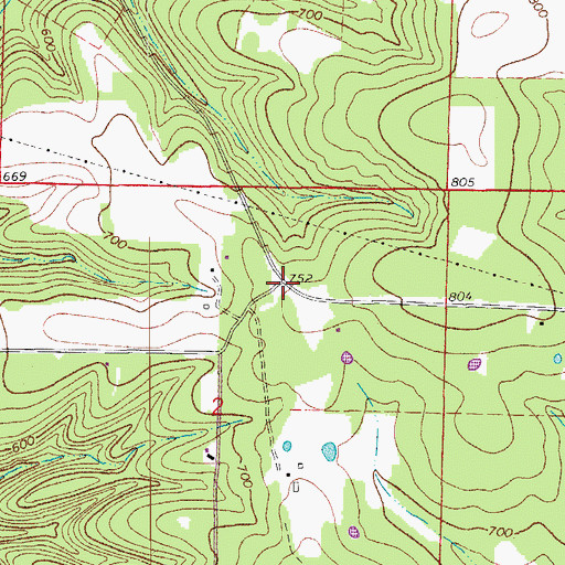 Topographic Map of Conville (historical), AR