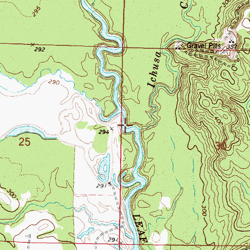 Topographic Map of Ichusa Creek, MS