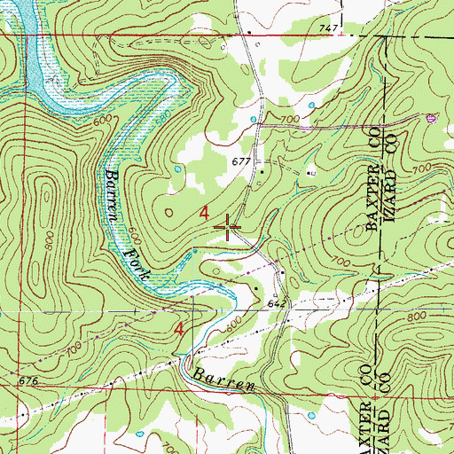 Topographic Map of Covey (historical), AR