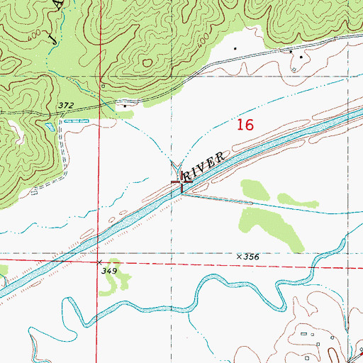 Topographic Map of J Autry Branch, MS