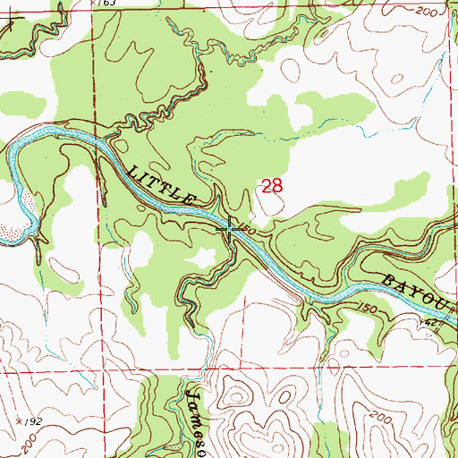 Topographic Map of Jameson Branch, MS