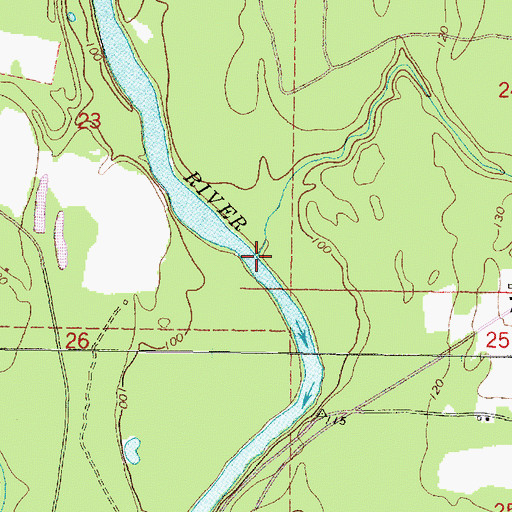 Topographic Map of Johnson Creek, MS