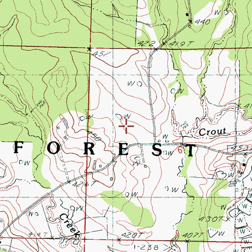 Topographic Map of Jones Chapel, MS