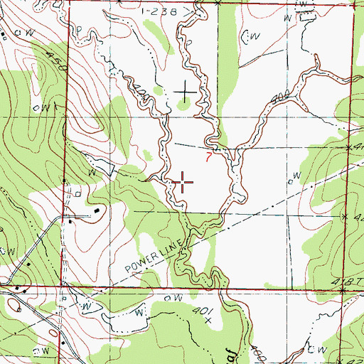 Topographic Map of Jones Creek, MS