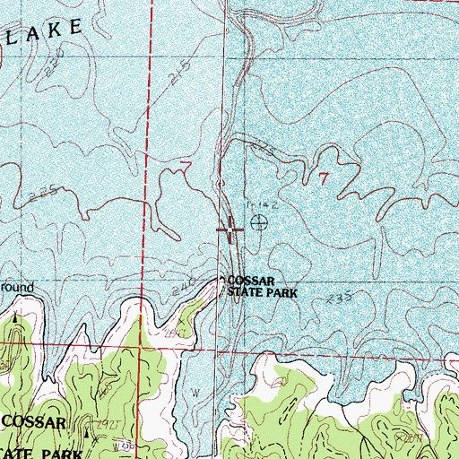 Topographic Map of Jones Creek, MS