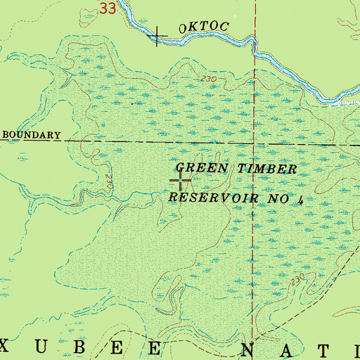 Topographic Map of Jones Creek, MS