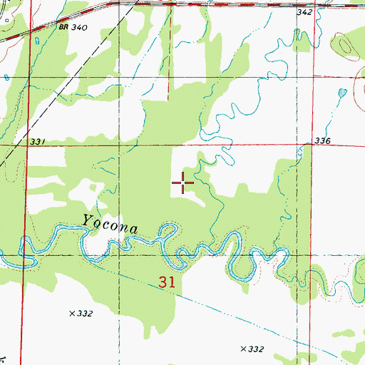 Topographic Map of Kettle Creek, MS