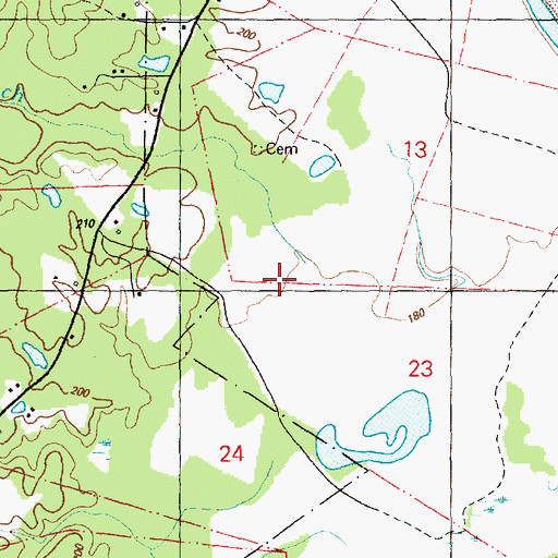 Topographic Map of King Branch, MS