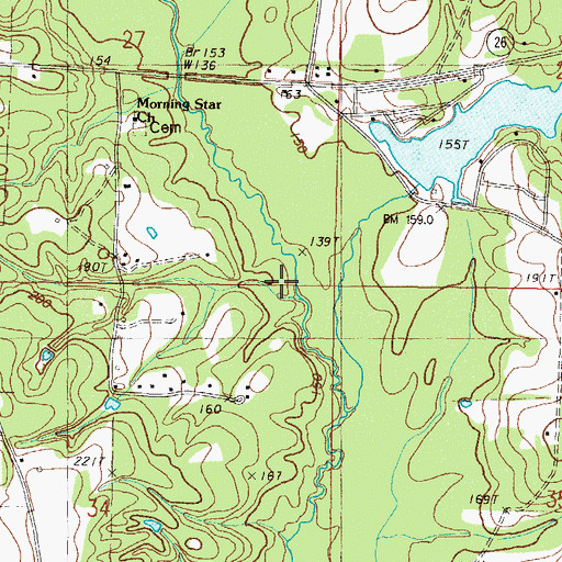 Topographic Map of Kirby Creek, MS