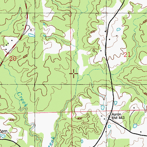 Topographic Map of Knight Creek, MS