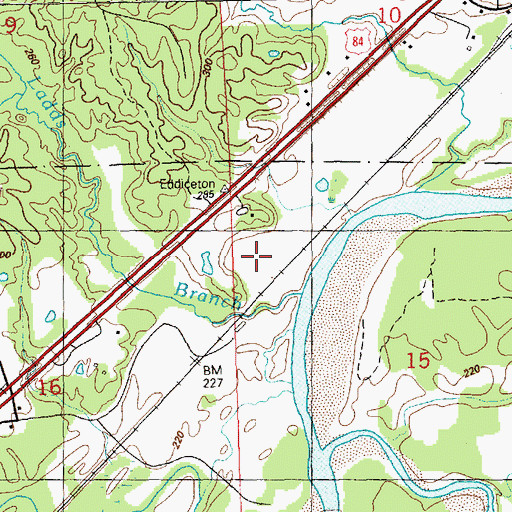 Topographic Map of Ladds Branch, MS