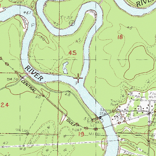 Topographic Map of Leaf River, MS