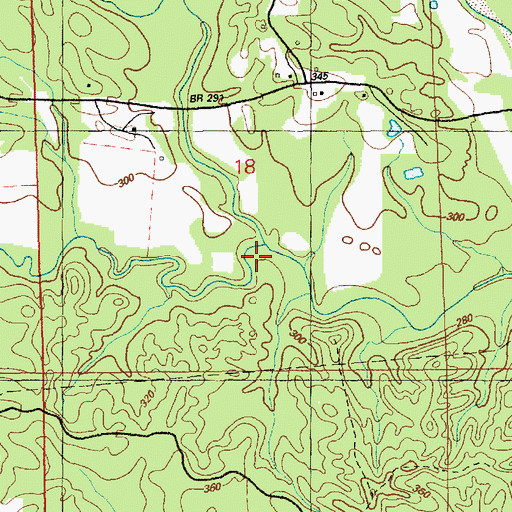 Topographic Map of Lehmann Creek, MS