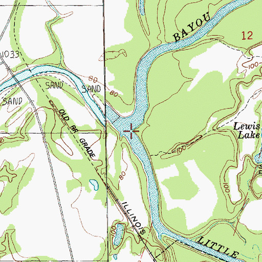 Topographic Map of Little Bayou Pierre, MS