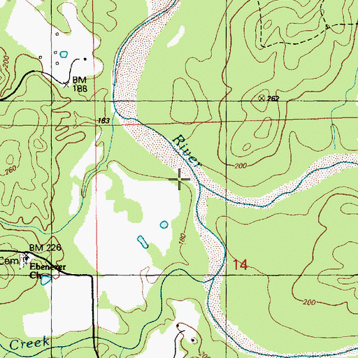 Topographic Map of Little Buffalo River, MS