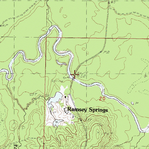 Topographic Map of Little Creek, MS