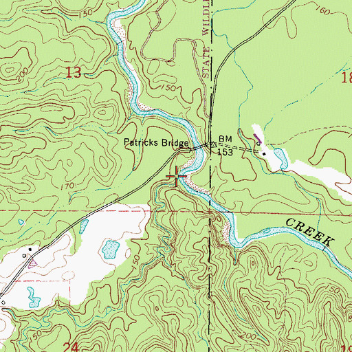 Topographic Map of Little Creek, MS