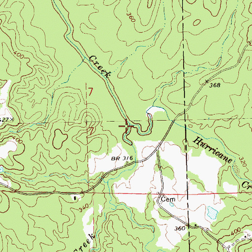 Topographic Map of Little Creek, MS